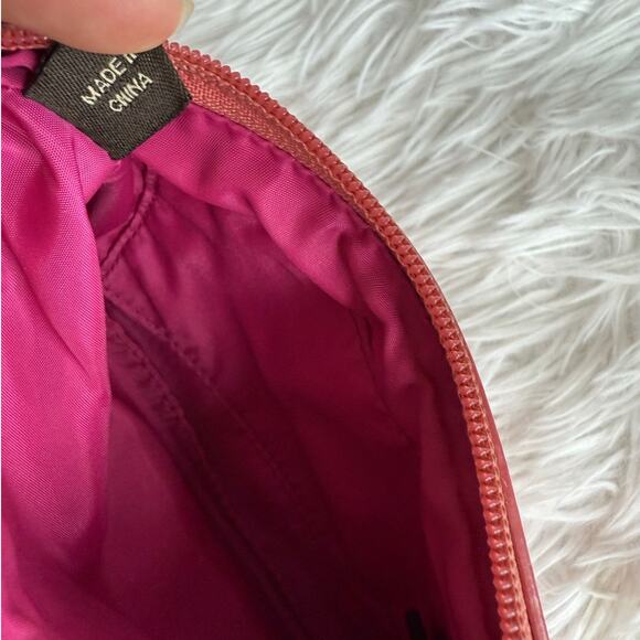 COACH Orange Pink Horse Carriage Canvas Wristlet - Picture 6 of 8